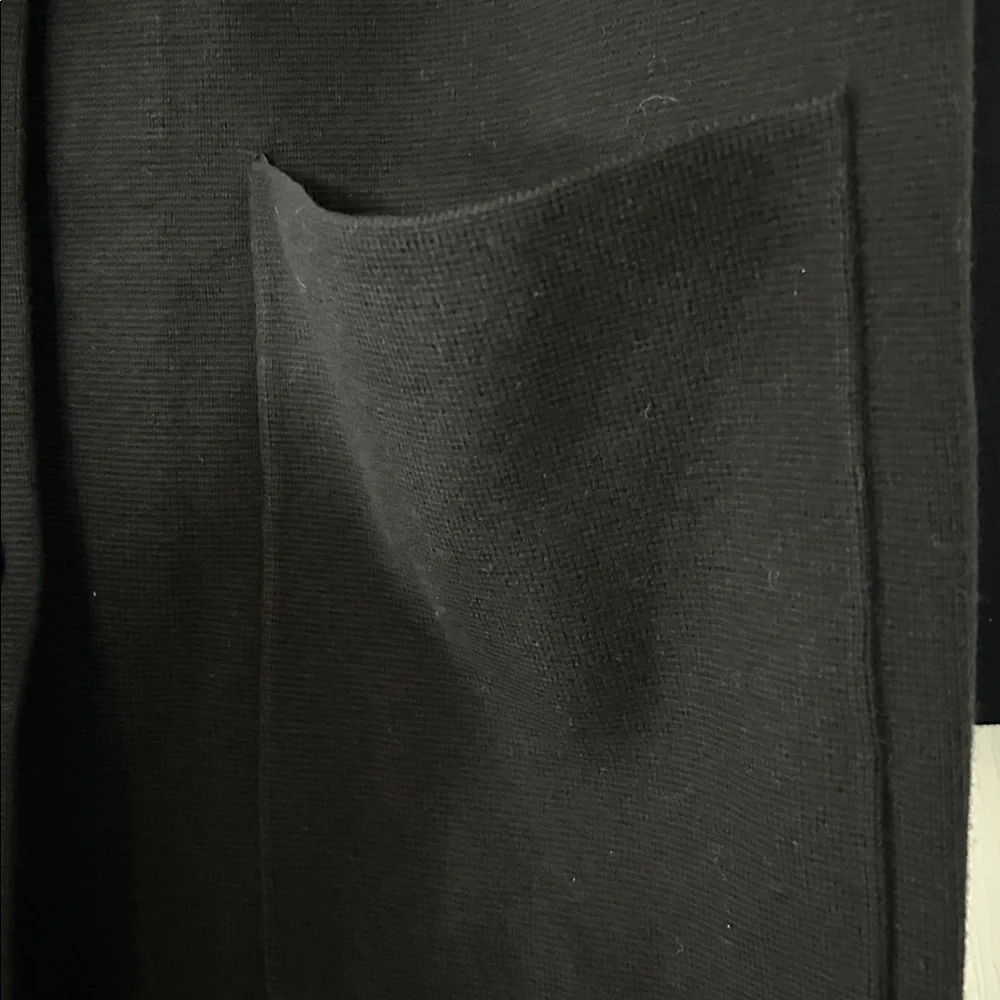 NWT Caroll Paris Three Button Front Patch Pocket Long Cardigan Black Sweater - Picture 2 of 12
